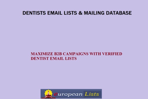 European Dentists Email Lists
